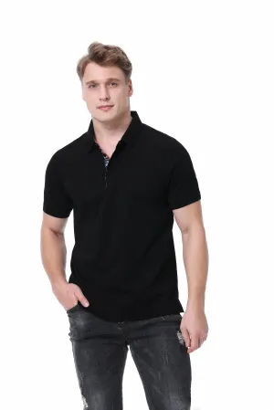 Duchamp Short Sleeve Black Polo