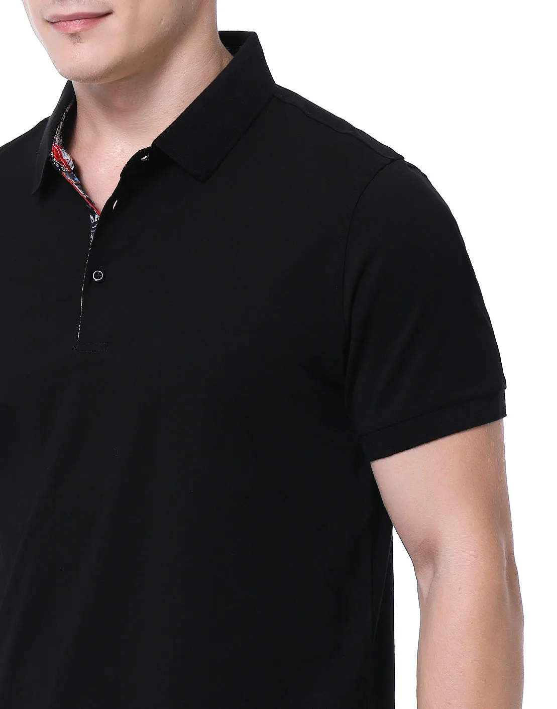 Duchamp Short Sleeve Black Polo