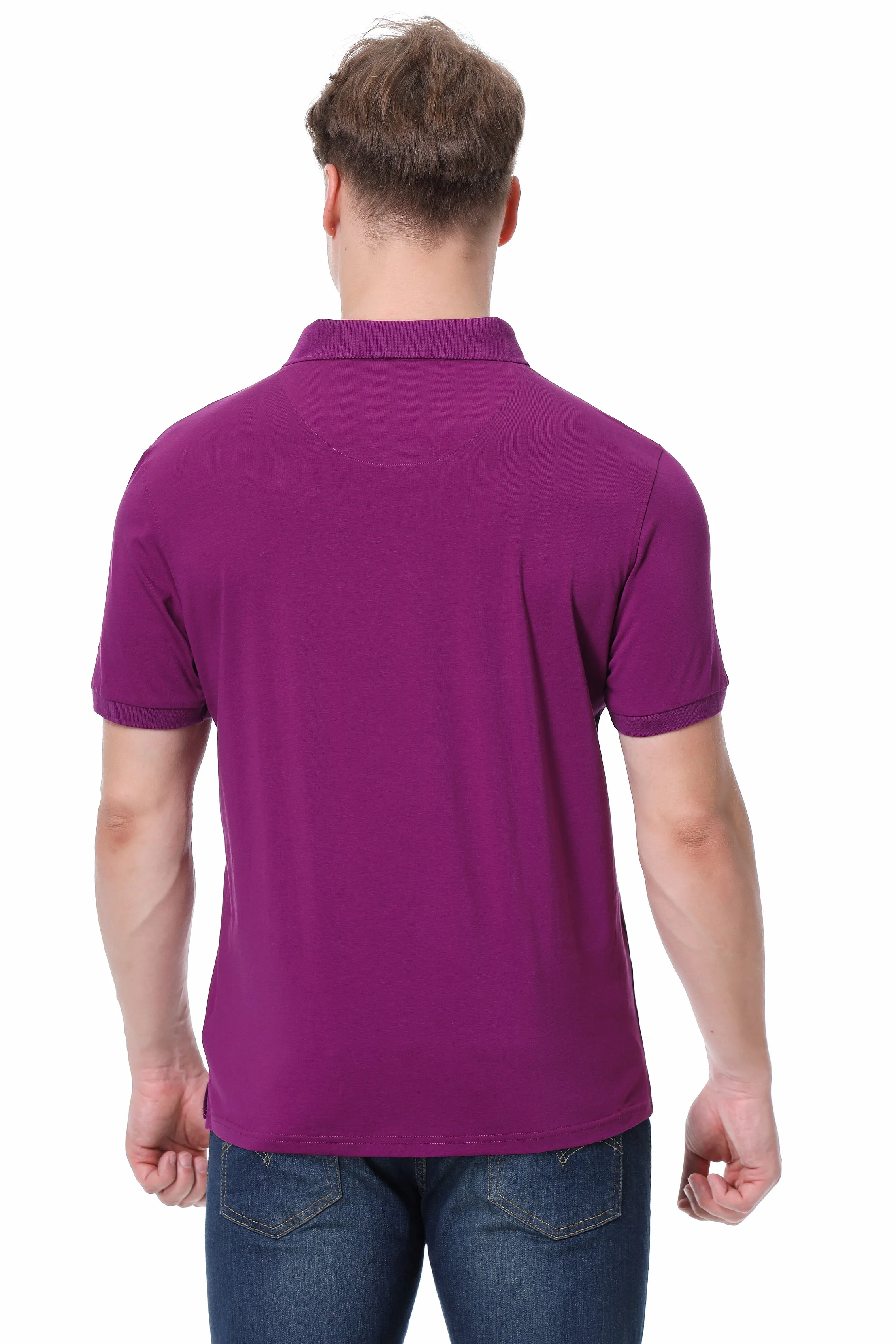 Duchamp Short Sleeve Purple Polo