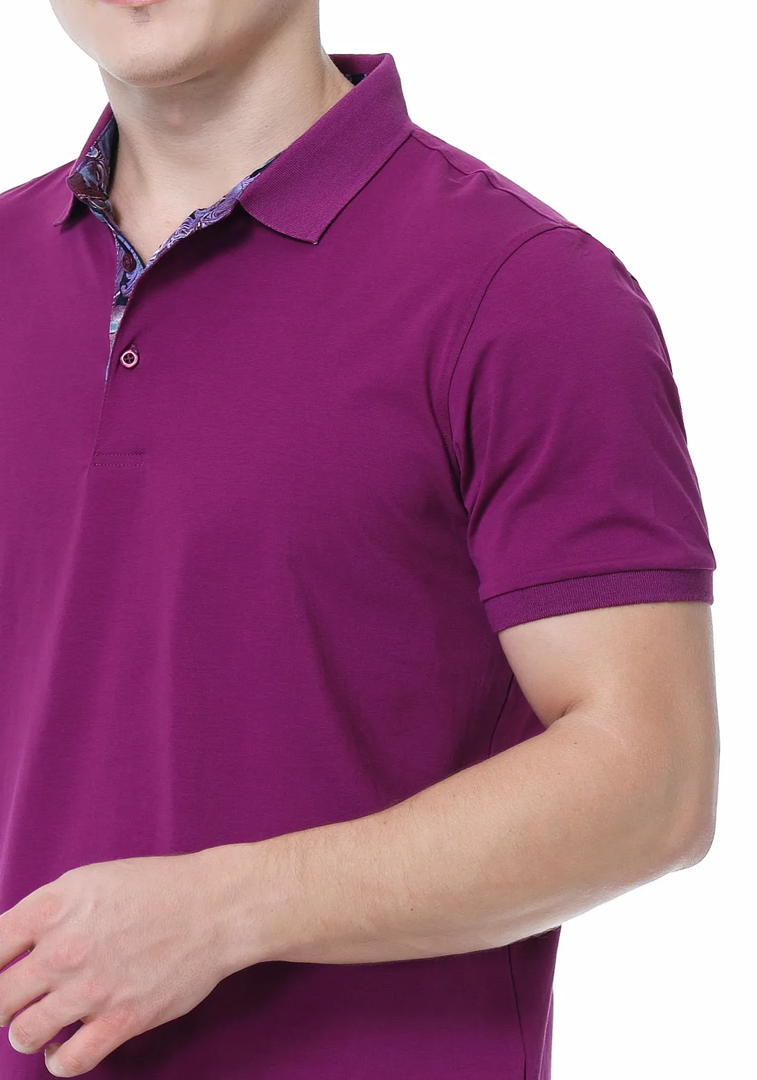 Duchamp Short Sleeve Purple Polo