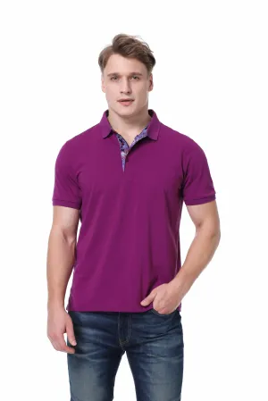 Duchamp Short Sleeve Purple Polo