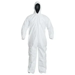 DuPont™ Tyvek® IsoClean® Coverall with Attached Hood, White, 4X-Large, IC105SWH4X0025CS