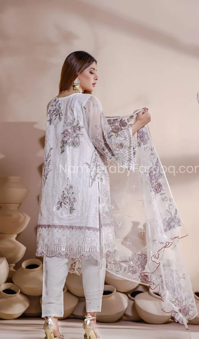 Elegant White Dress Pakistani by Designer 2021 #PF215