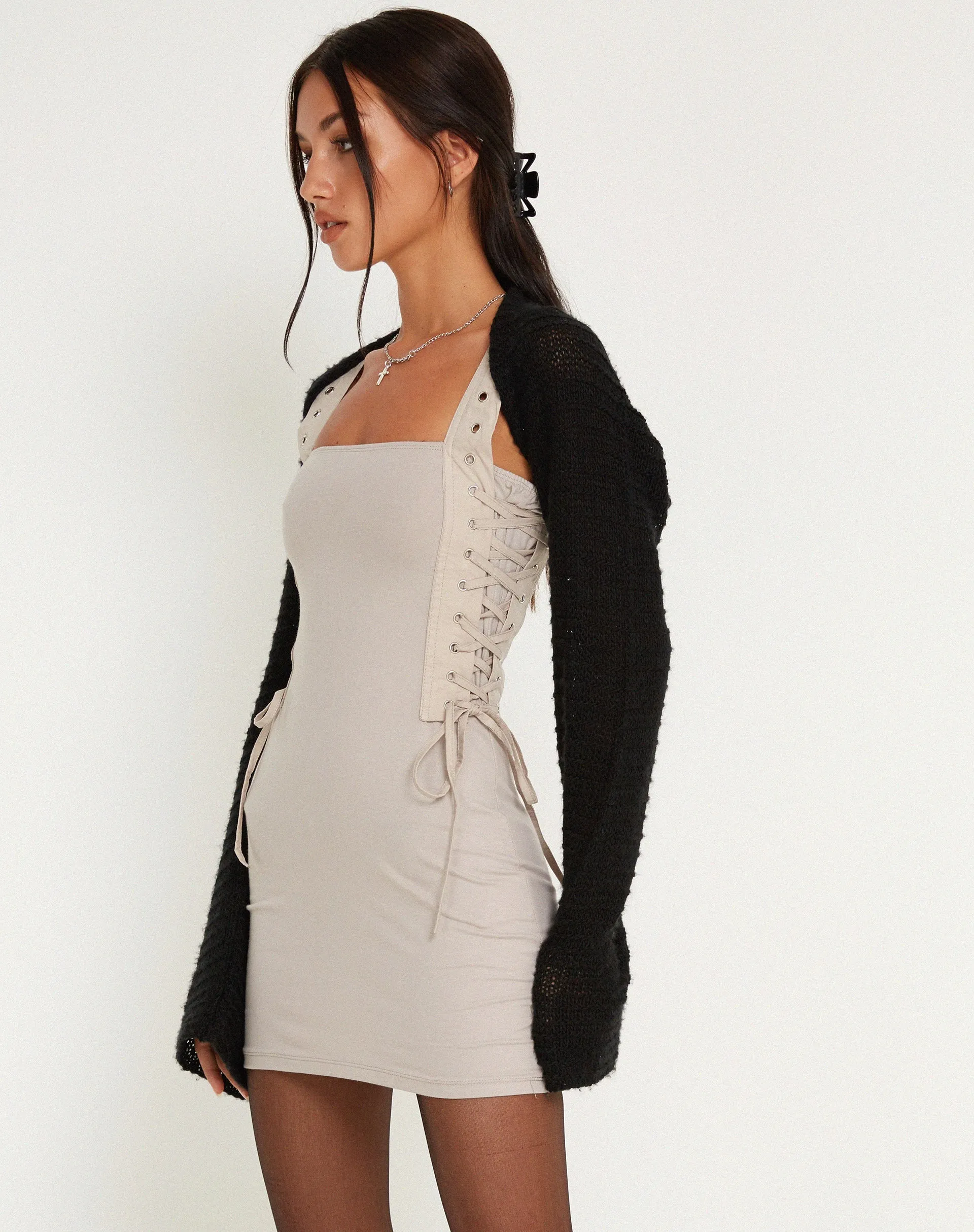 Ezilly Mini Dress in Oat Milk