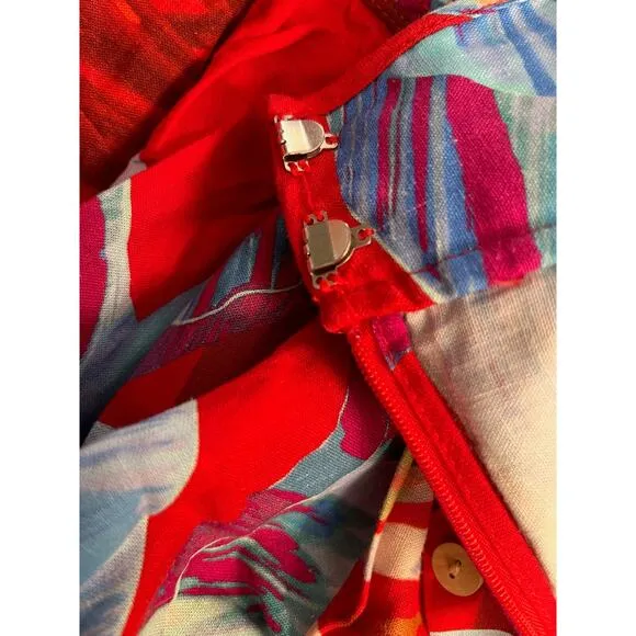 FARM RIO Sweet Jungle Red Shorts in Ananas Red Print Sz L NWT