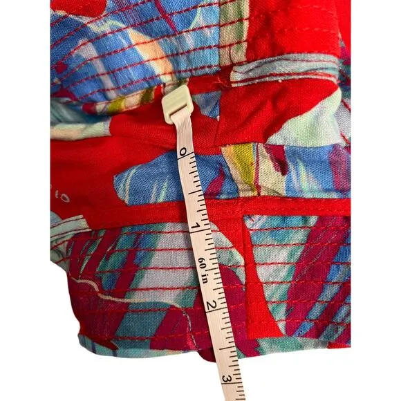 FARM RIO Sweet Jungle Red Shorts in Ananas Red Print Sz L NWT