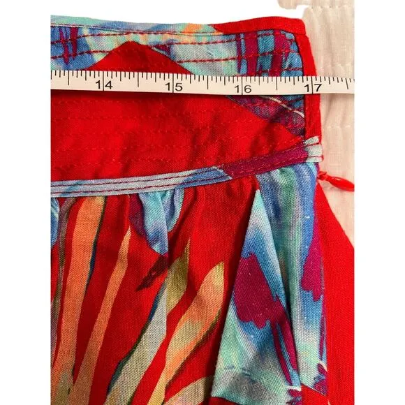 FARM RIO Sweet Jungle Red Shorts in Ananas Red Print Sz L NWT