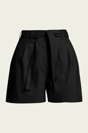 Fletcher Pleated Short in Black