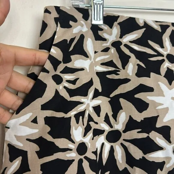 Frank &amp; Oak Floral Neutral Linen Blend The Printed Mini Skirt Skort
