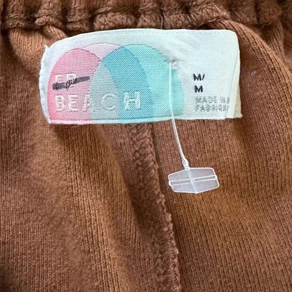 FREE PEOPLE BEACH Cotton Linen Shorts Set NEW size medium