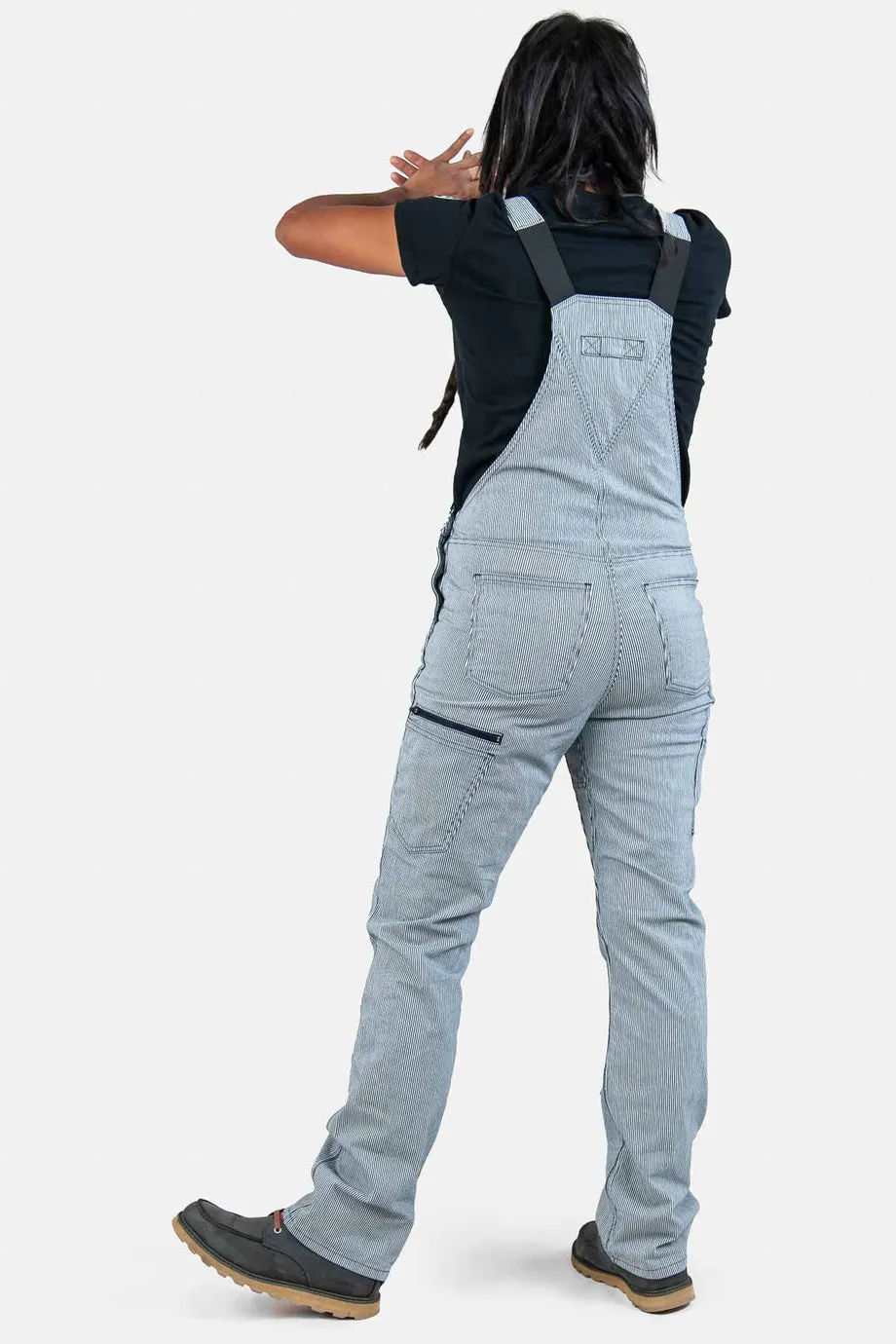 Freshly Overalls For Women - Indigo Stripe Denim