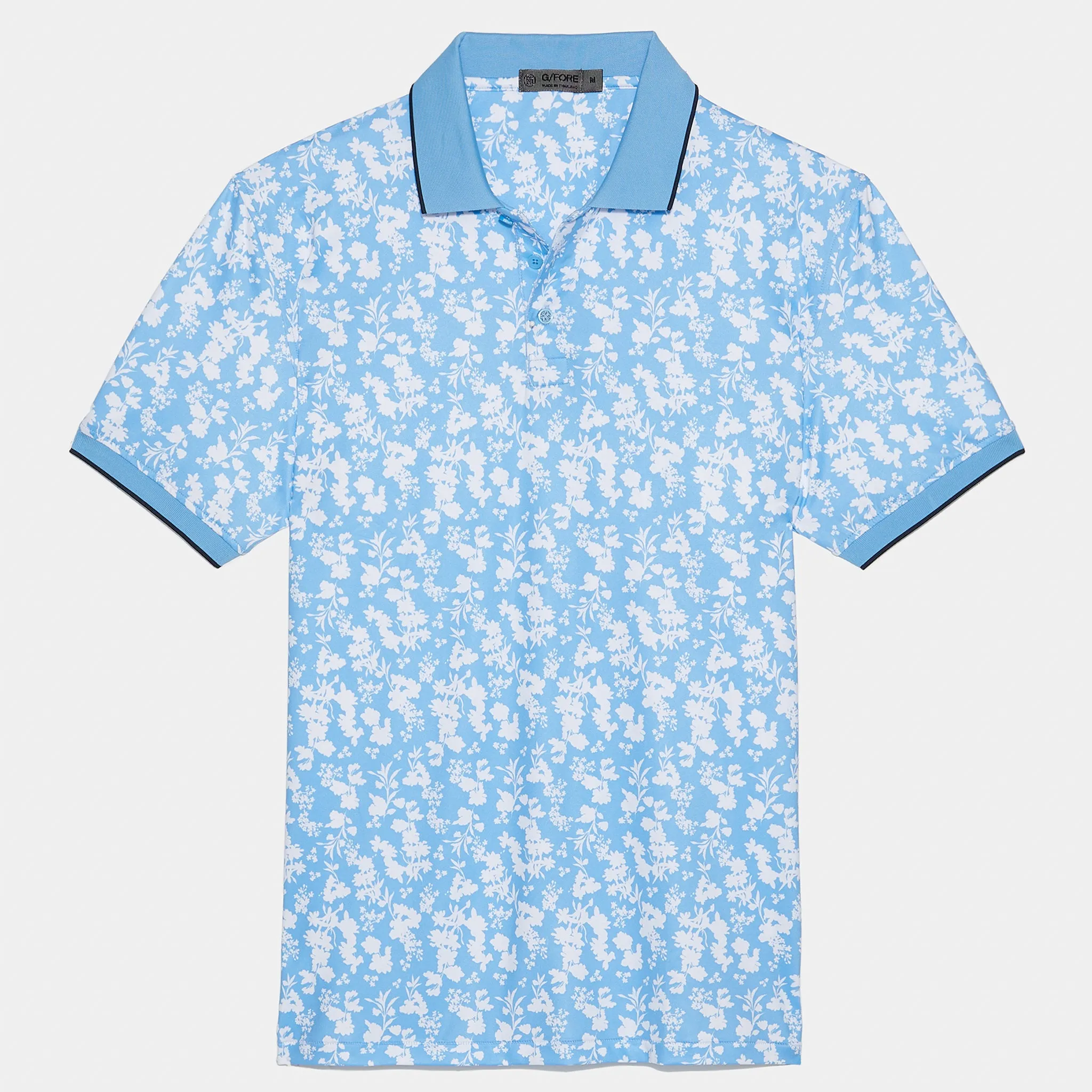 G/Fore Blossom Rib Collar Tech Jersey Tailored Fit Polo
