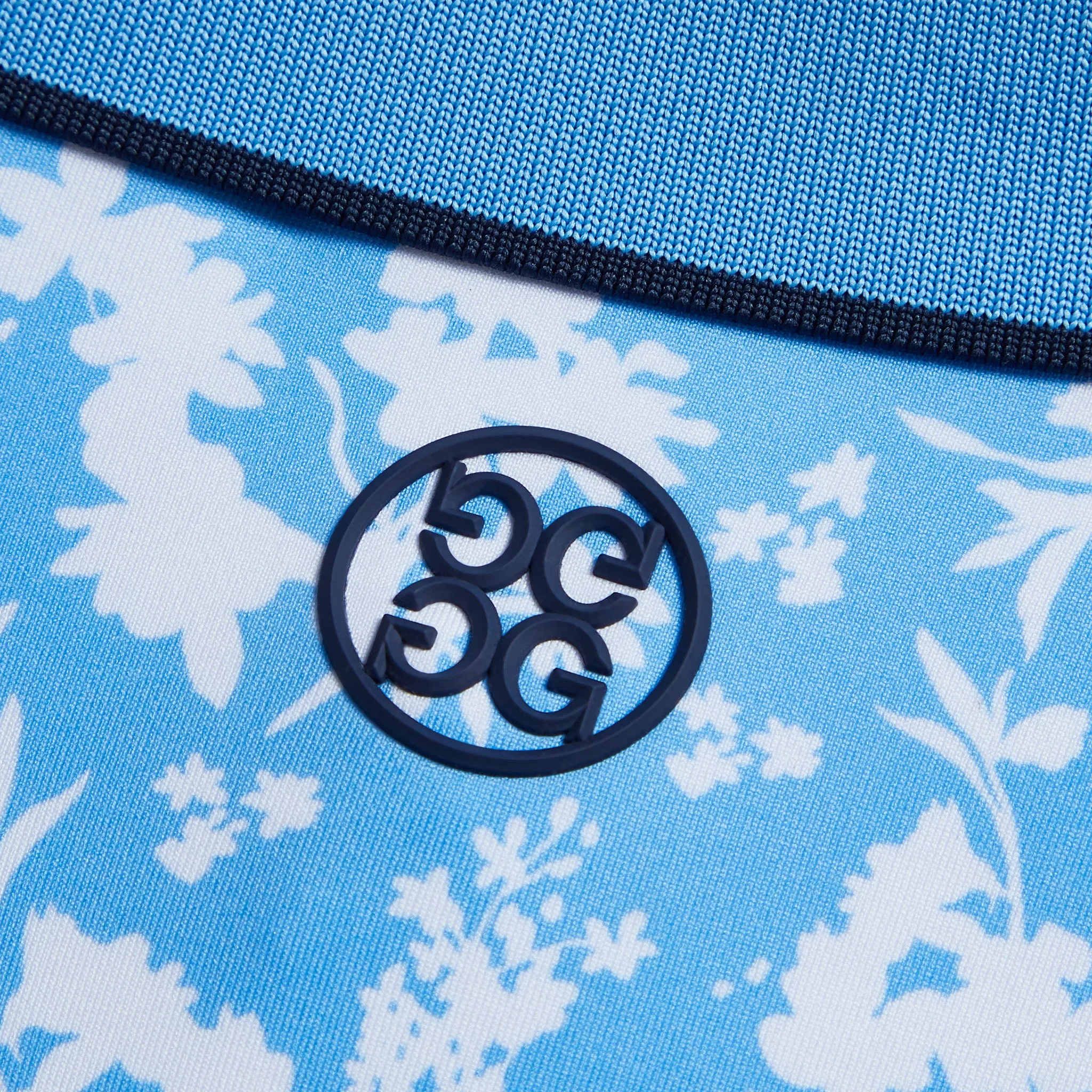 G/Fore Blossom Rib Collar Tech Jersey Tailored Fit Polo