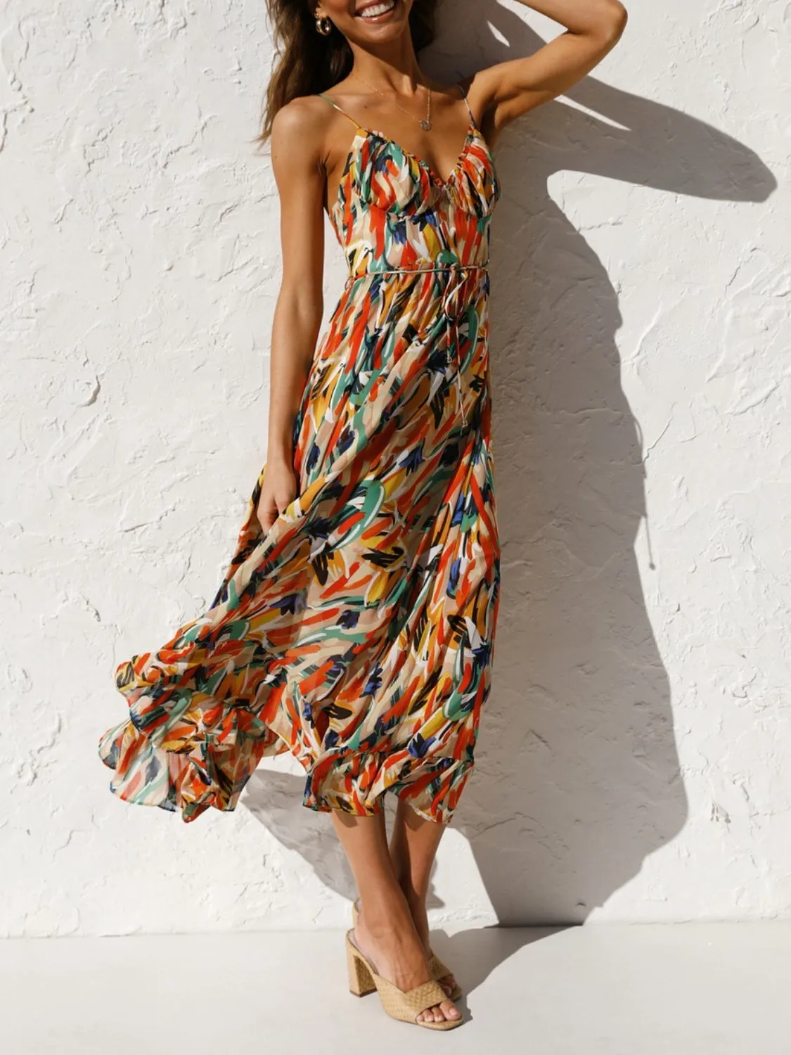 Hazel Blues® |  Printed Sleeveless Midi Cami dress