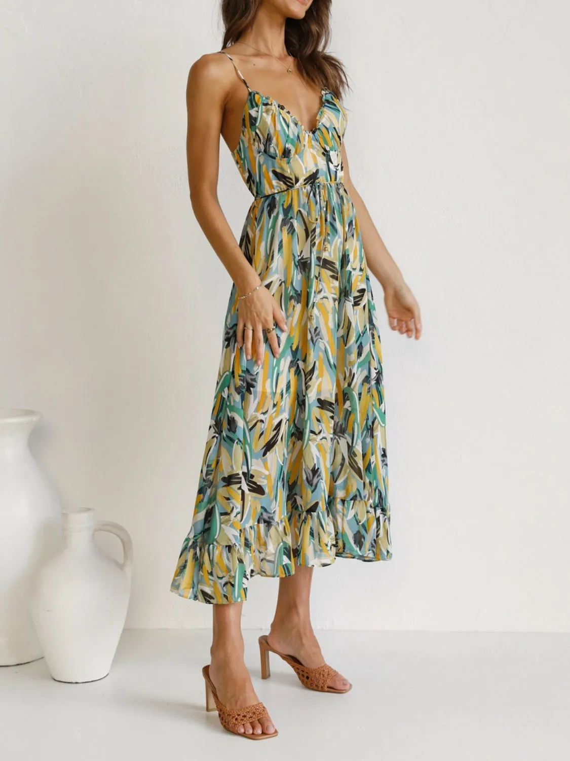 Hazel Blues® |  Printed Sleeveless Midi Cami dress