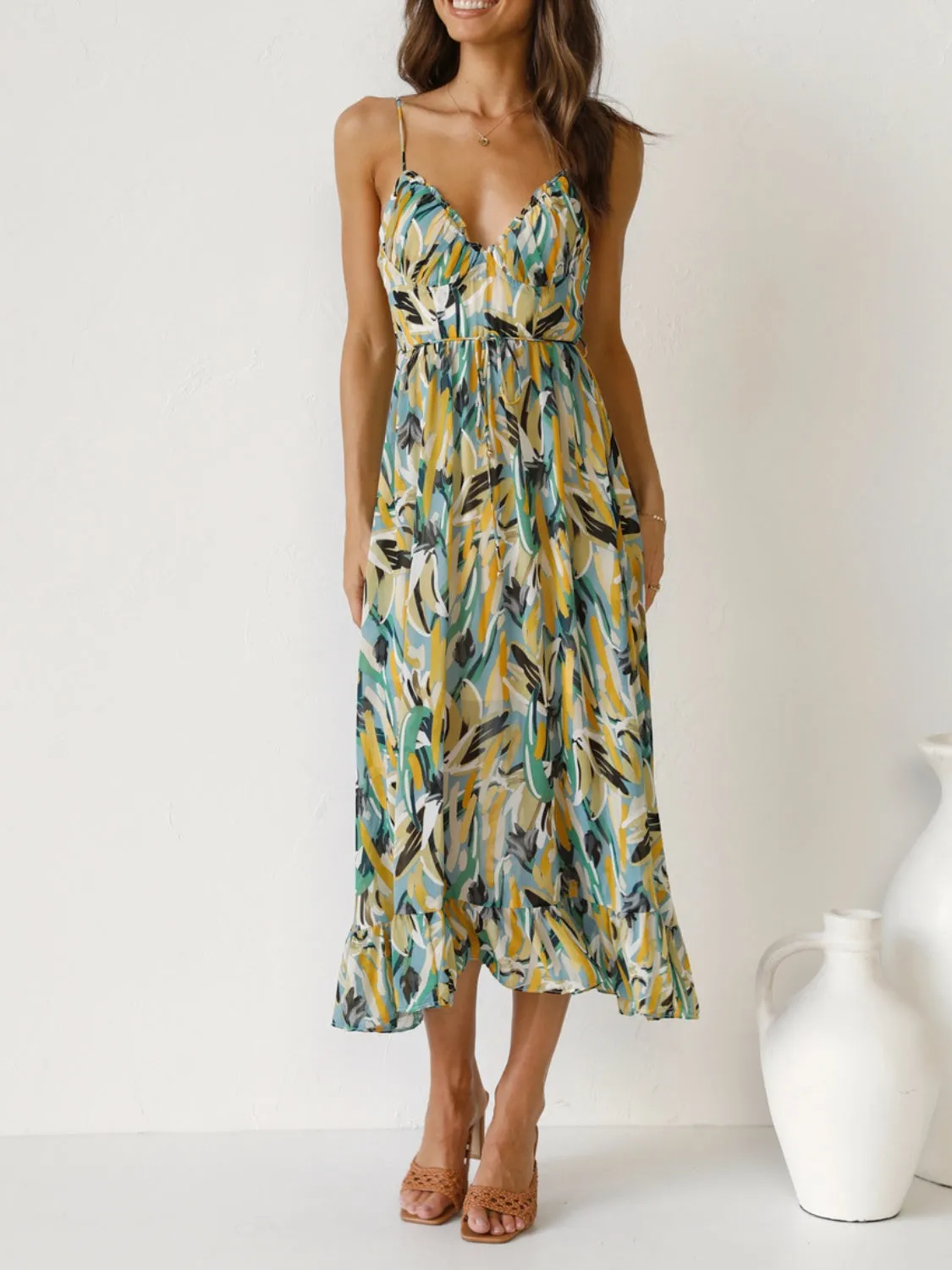 Hazel Blues® |  Printed Sleeveless Midi Cami dress
