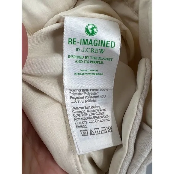 J.CREW Womens Size 8 Viscose &amp; Linen Blend Re-Imagined Shorts Cream