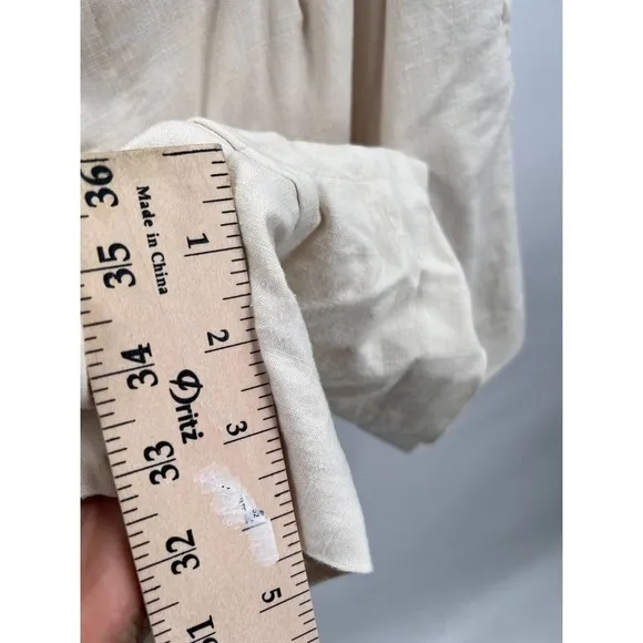 J.CREW Womens Size 8 Viscose &amp; Linen Blend Re-Imagined Shorts Cream