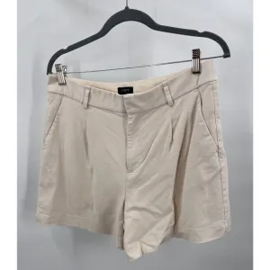 J.CREW Womens Size 8 Viscose &amp; Linen Blend Re-Imagined Shorts Cream