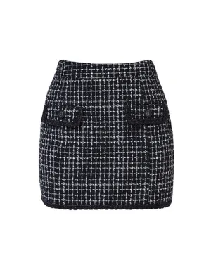 J.Jane Double Tweed H Line Skirt (Black)