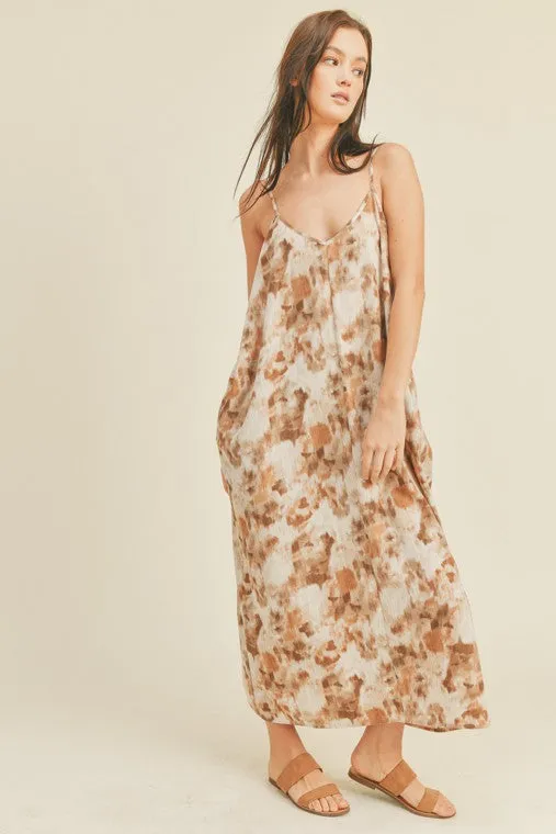 JOSLYN ABSTRACT MAXI DRESS // FINAL SALE
