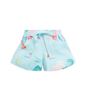 Joules Gabby Jersey Printed Culottes - Aqua Floral