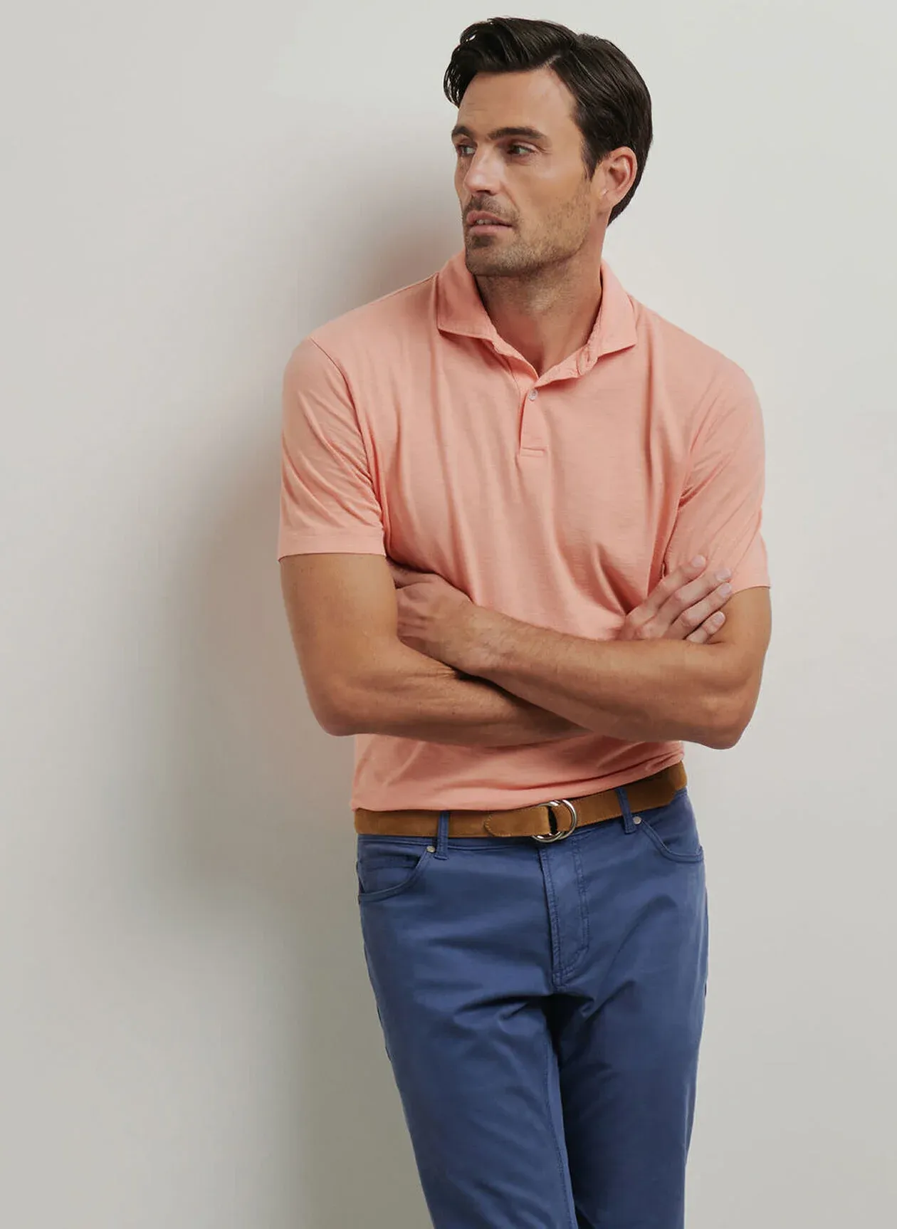 JOURNEYMAN SHORT SLEEVE POLO - PARADISE ORANGE