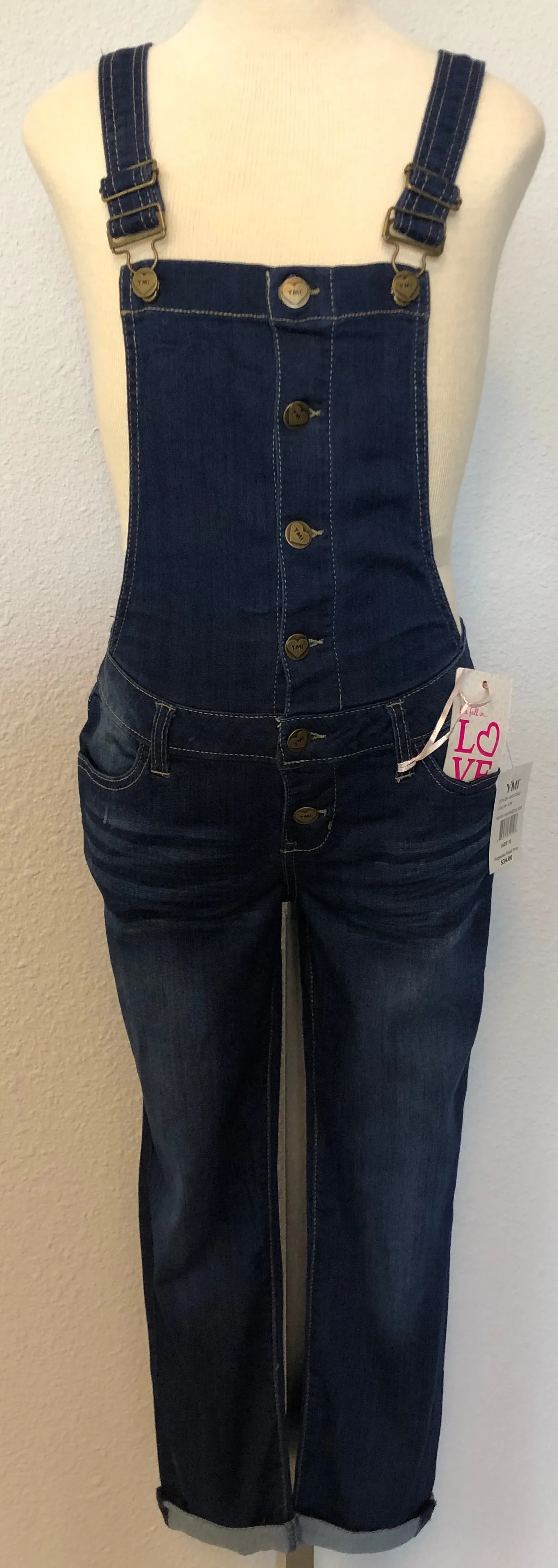 K BUTTON DOWN OVERALLS