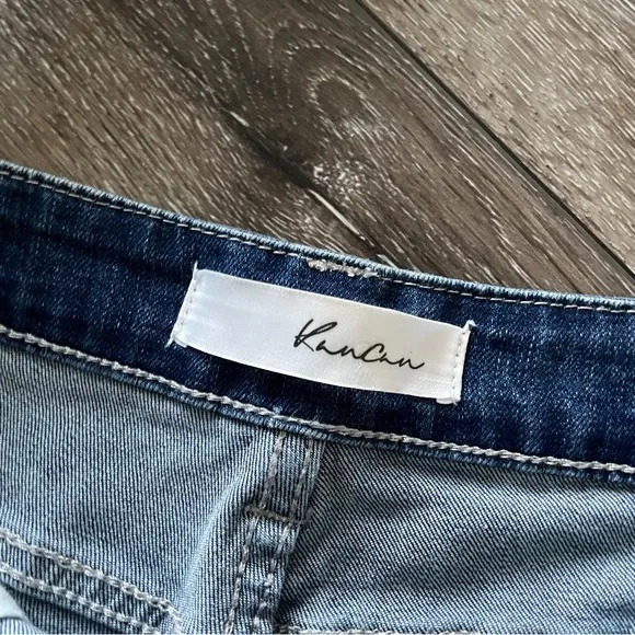KanCan Denim Shortalls (overalls) Size Large Medium Wash