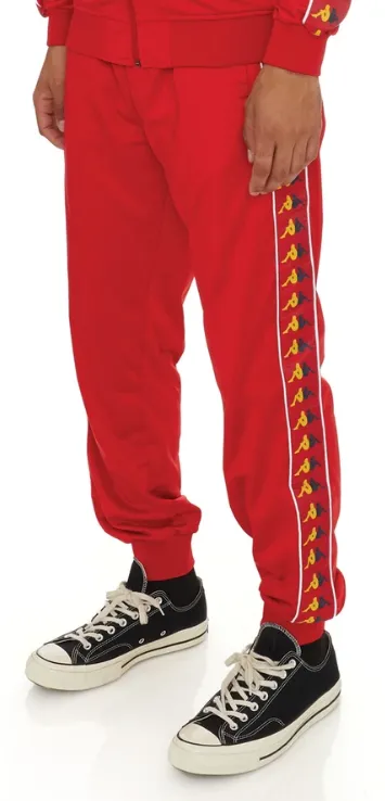 Kappa 222 BANDA TAGGART TRACKPANTS Red-Yellow Dk-Blue Dk-White 33144HW-A01