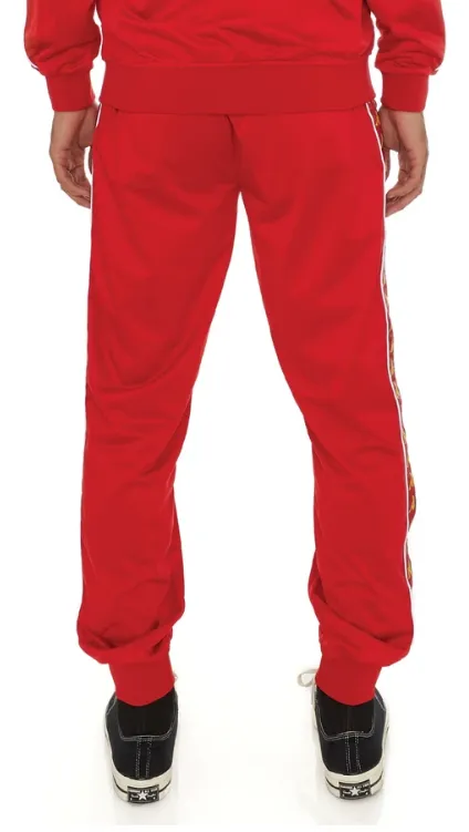 Kappa 222 BANDA TAGGART TRACKPANTS Red-Yellow Dk-Blue Dk-White 33144HW-A01