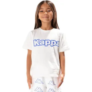 Kid's Logo Tape Erco T-shirt, White/Blue/Black