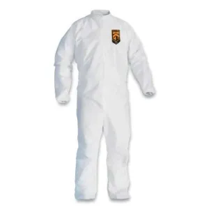 Kimberly-Clark Professional A45 Breathable Liquid & Particle Protection Elastic Wrist/Ankle Coveralls, White, XL, Fr Zipper, 41494