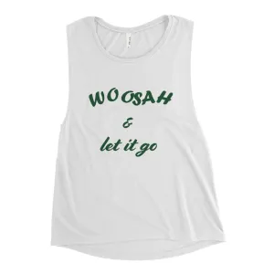 Ladies’ Muscle Tank - Green Print