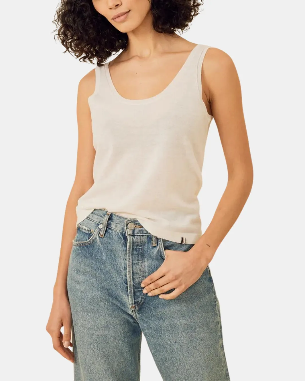 LAGUNA MERINO TANK IN IVORY