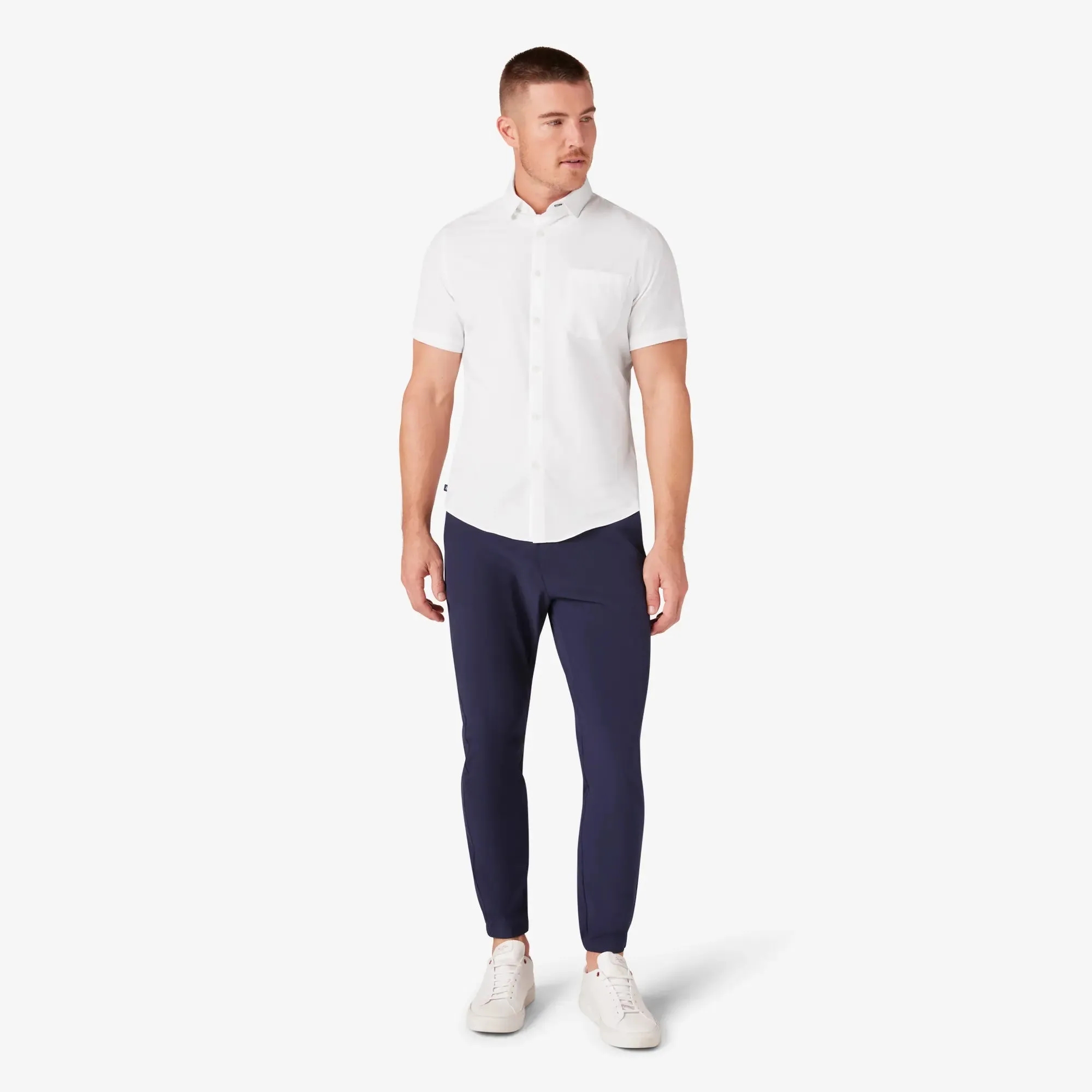 Leeward Short Sleeve - White Solid