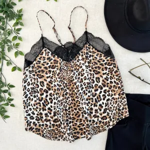 Leopard Lace Cami - True Leopard