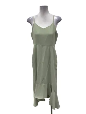 Light Green V-Neck Cami Midi Dress