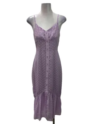 Lilac V-Neck Textured Cami Maxi Dress