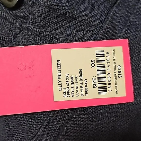 Lilly Pulitzer linen shorts size XXS