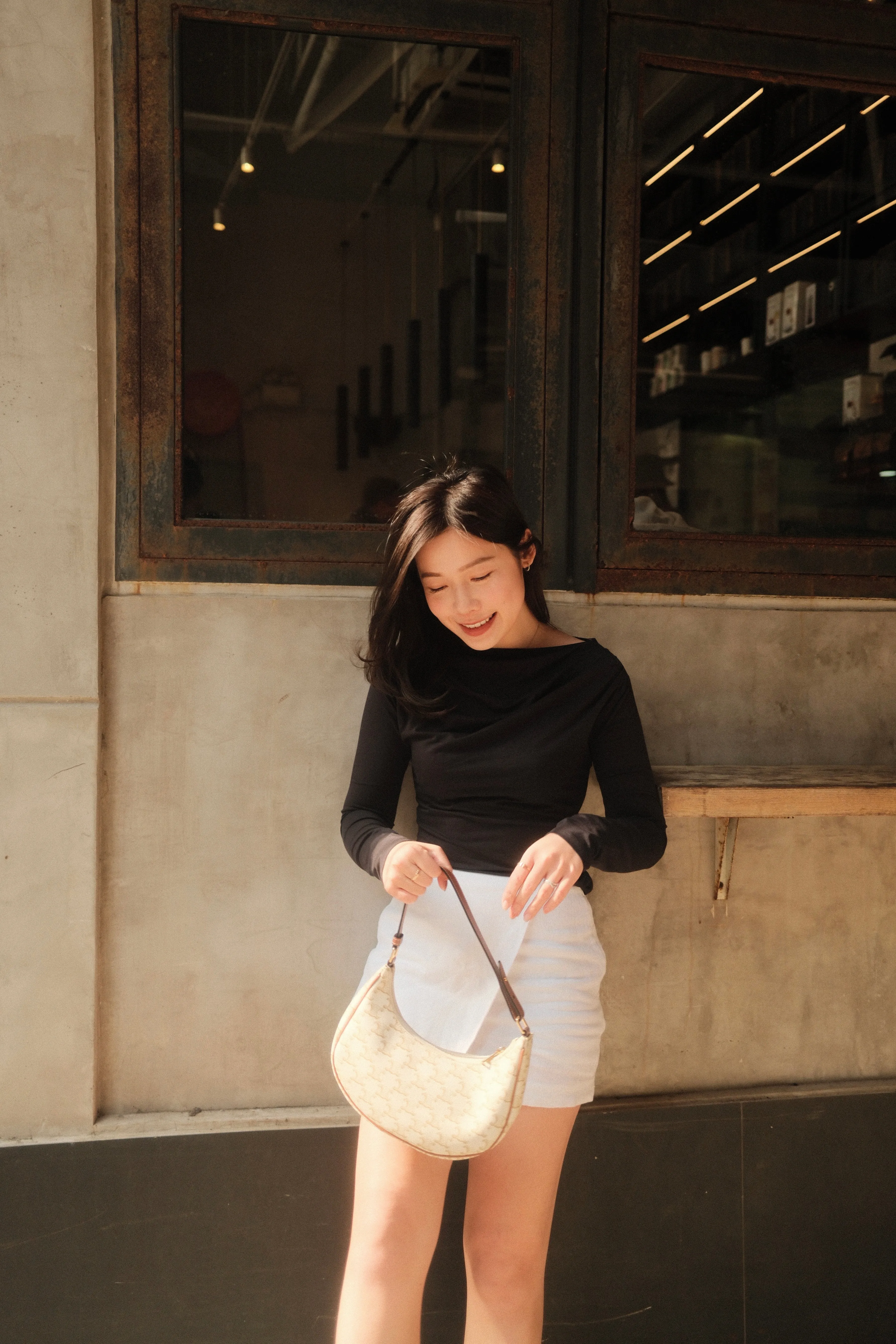 Linen Blend Wrap Skort