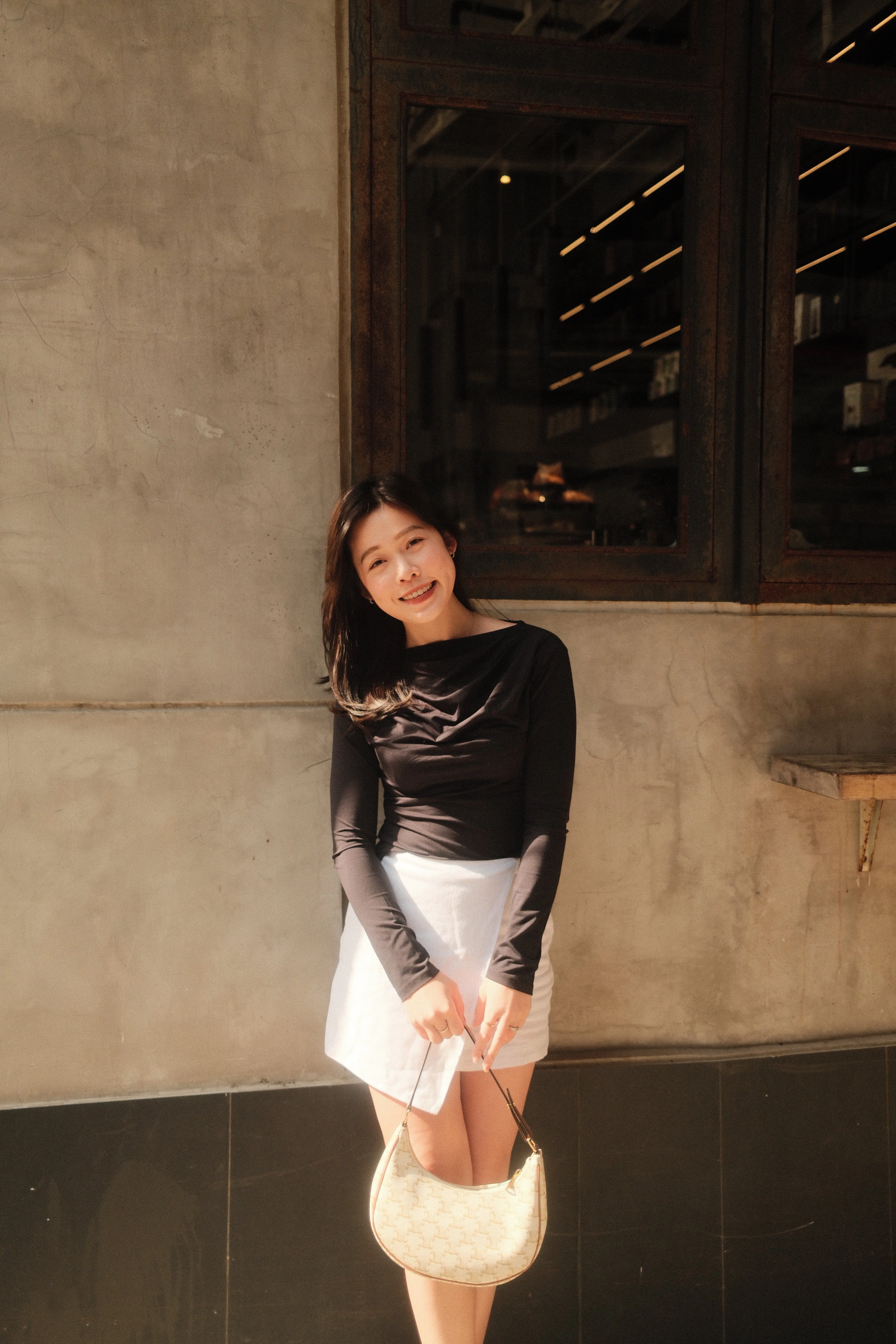 Linen Blend Wrap Skort