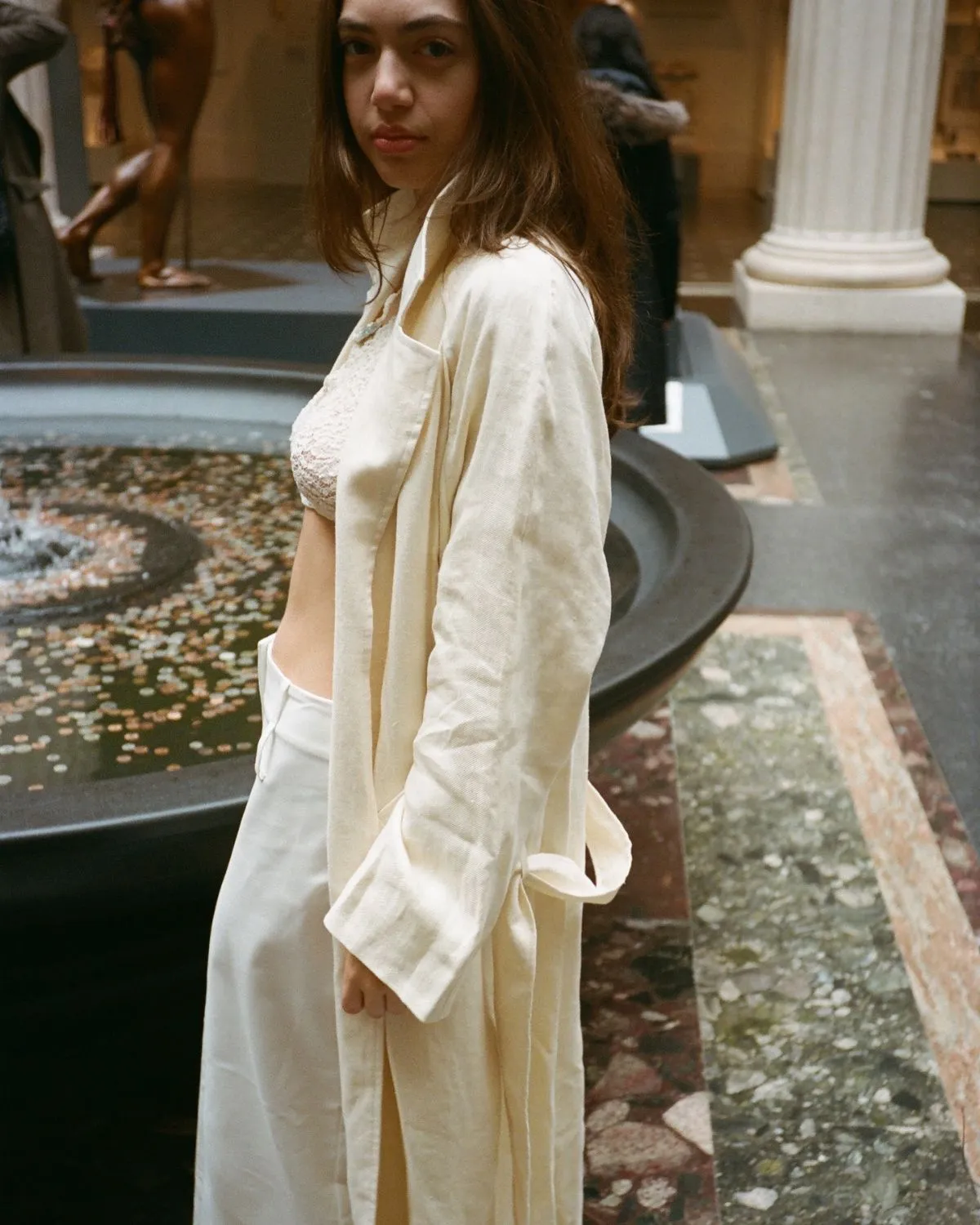 LINEN TRENCH   DEADSTOCK