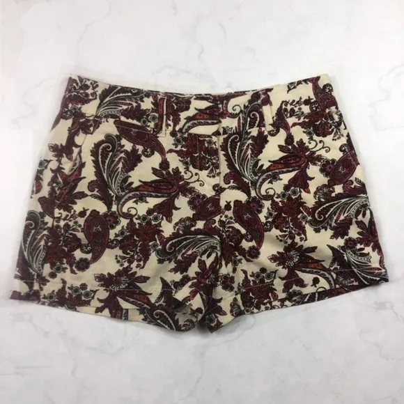 [Loft] Linen Paisley Printed Shorts