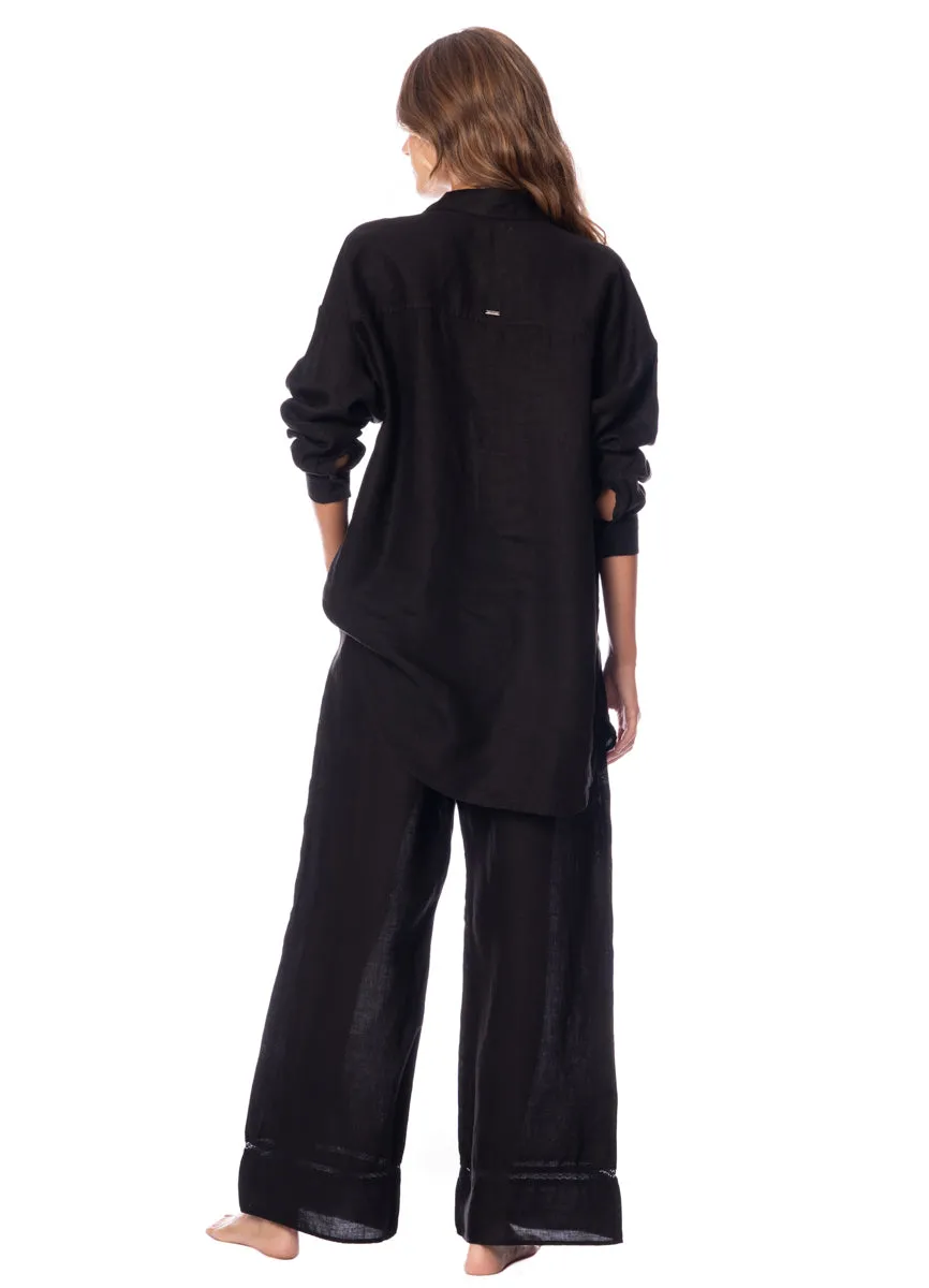 Maaji Jade Black Larissa Long Shirt