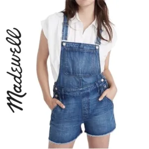 Madewell • Adirondack Denim Short Overalls || Small