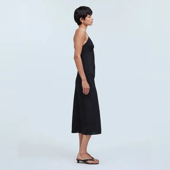 Madewell NWT Layton Midi Slip Dress Size 10 in True Black