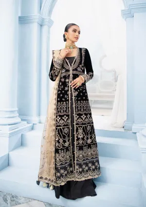 Magnificent Gown Dress Pakistani in Black Color #PF271