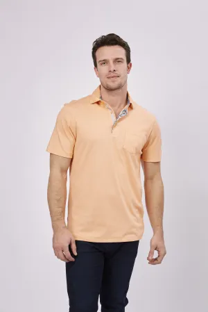 Max Colton Melon Orange Knit Polo