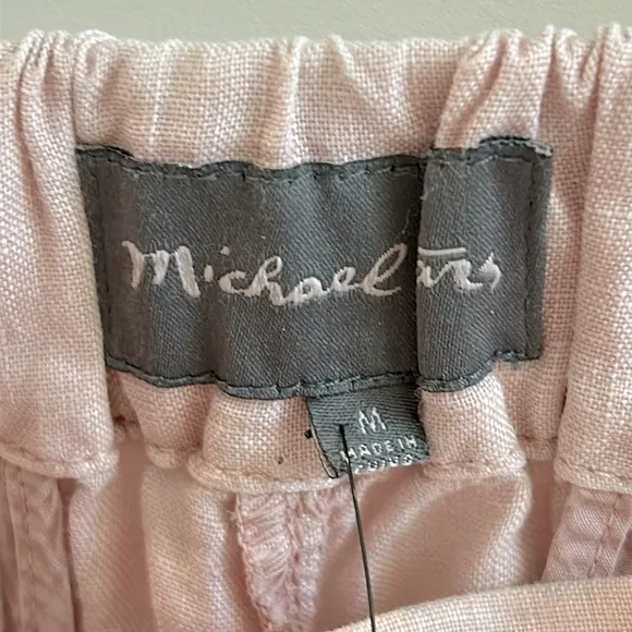 Michael Stars Trisha Linen Short in Whisper Pink Size M NWT